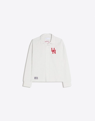 Рубашка свободного кроя с длинными рукавами и вышивкой- Заказать в России