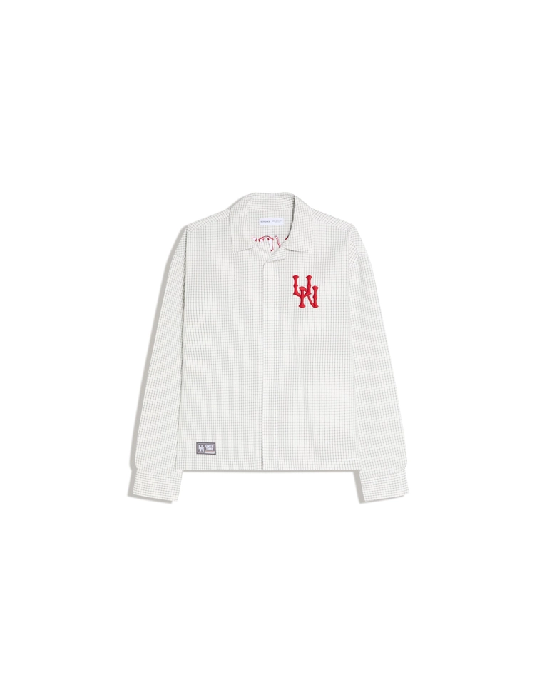 Рубашка свободного кроя с длинными рукавами и вышивкой