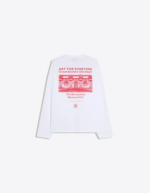 Лонгслив THE MET с принтом- Заказать в России