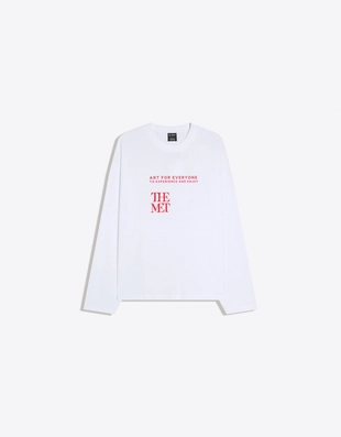 Лонгслив THE MET с принтом- Заказать в России
