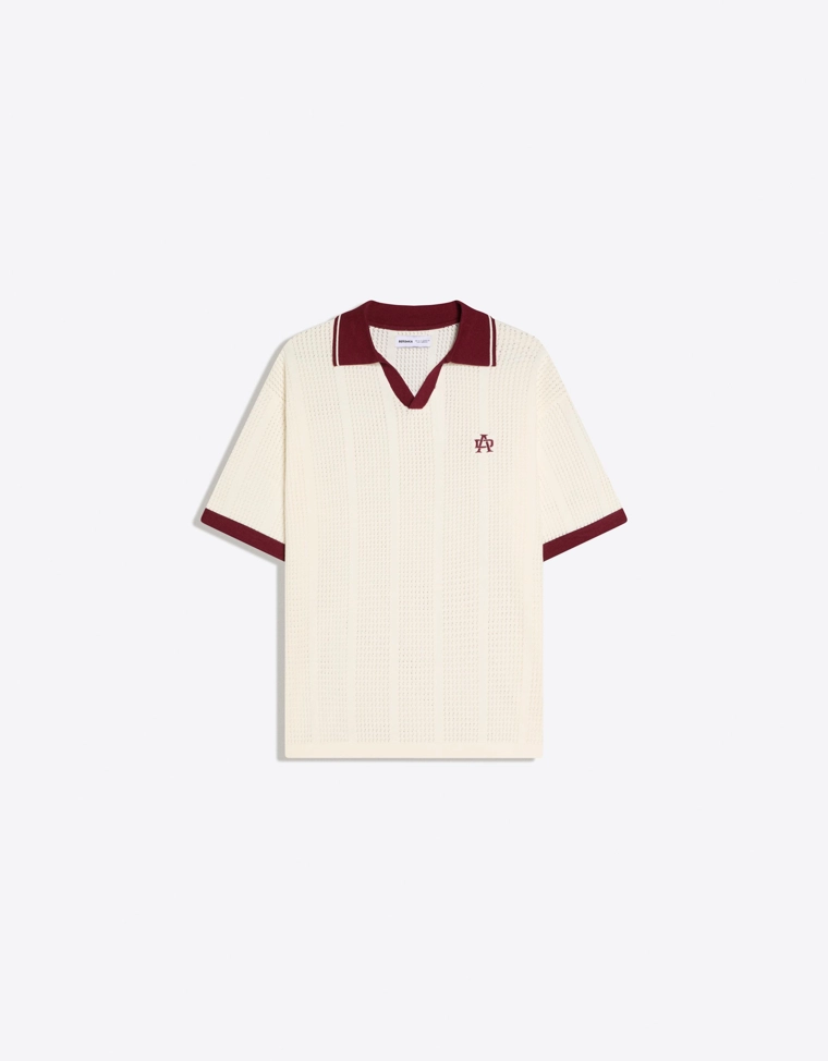 Поло с короткими рукавами и принтом