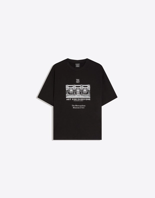 Футболка с короткими рукавами с принтом THE MET- Заказать в России