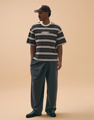 Футболка геометрического кроя с короткими рукавами и принтом- Заказать в России