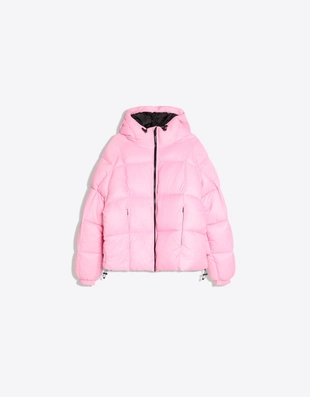 Пуховик с принтом- Заказать в России