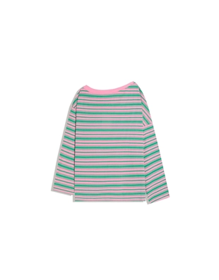 Футболка с длинными рукавами, асимметричным воротом и принтом- Заказать в России