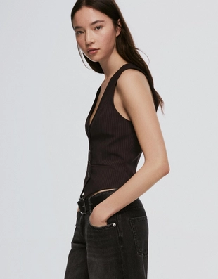 Жилет в полоску- Заказать в России