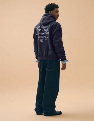 Худи свободного кроя с вышивкой- Заказать в России