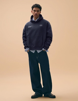 Худи свободного кроя с вышивкой- Заказать в России