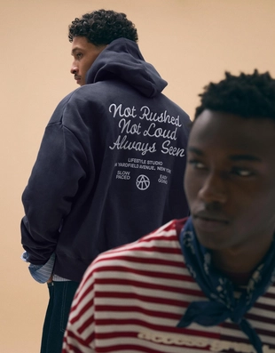 Худи свободного кроя с вышивкой- Заказать в России