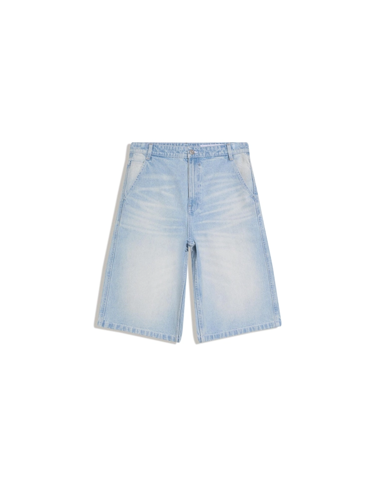 Джинсовые шорты-бермуды в скейтерском стиле