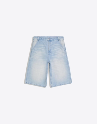 Джинсовые шорты-бермуды в скейтерском стиле- Заказать в России