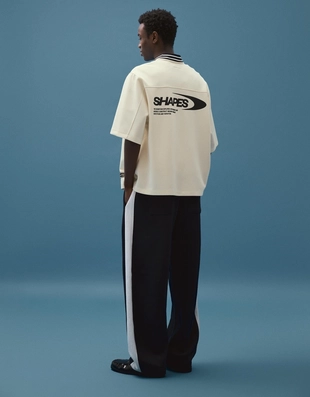 Рубашка геометрического кроя с короткими рукавами и принтом- Заказать в России