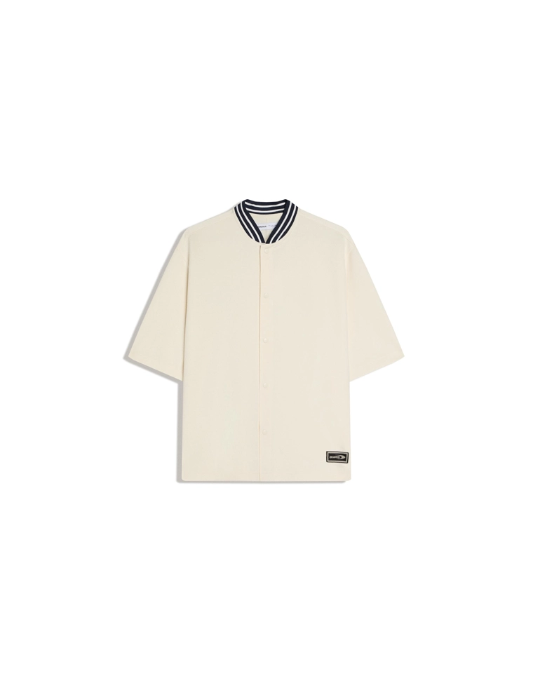 Рубашка геометрического кроя с короткими рукавами и принтом