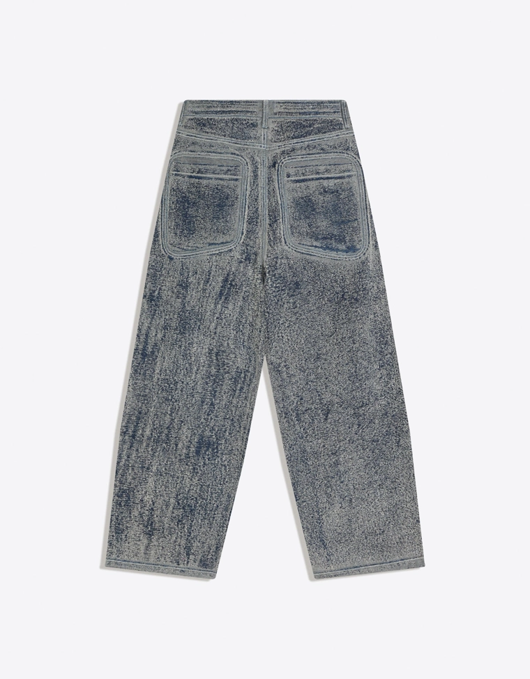 Джинсы свободного кроя с текстурой