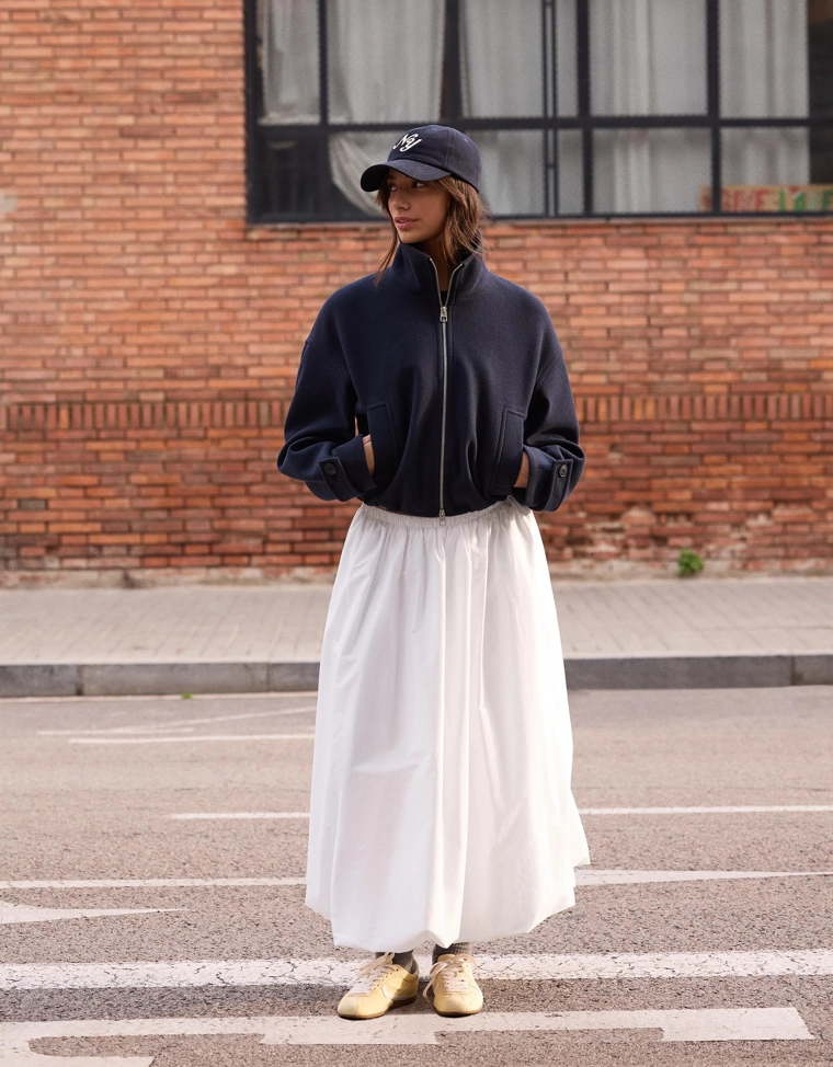 Юбка миди объемного кроя