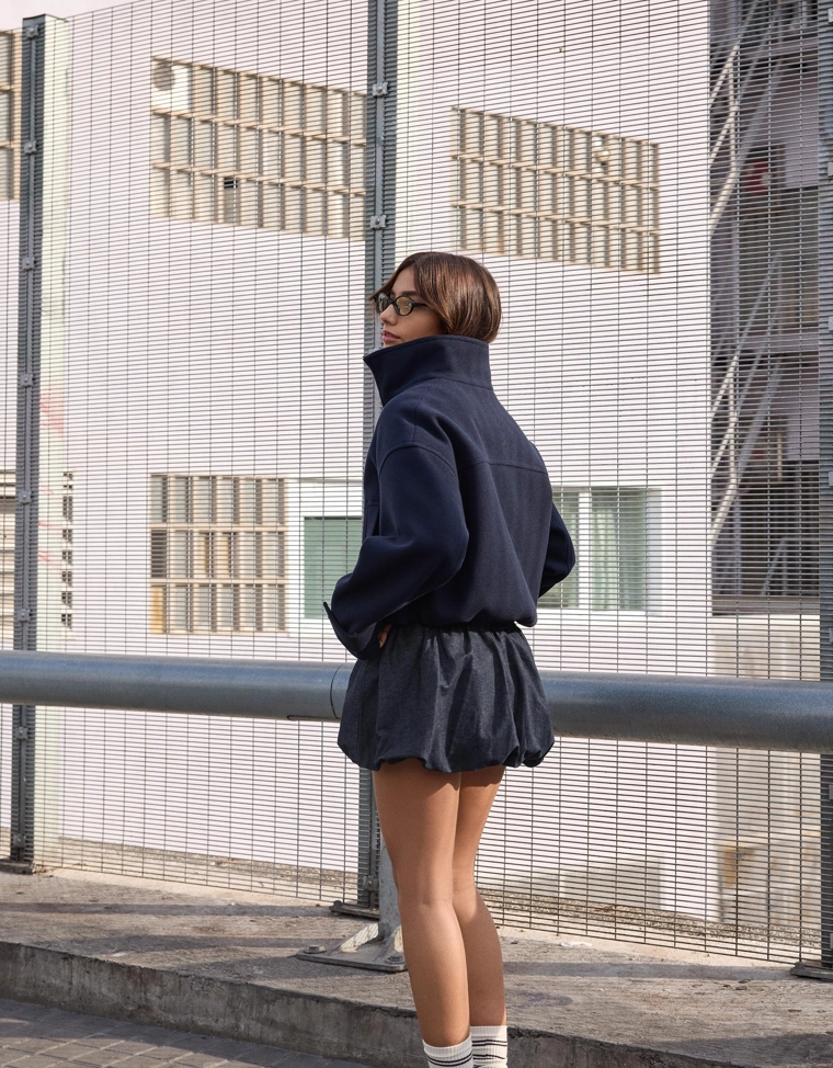 Джинсовая мини-юбка balloon