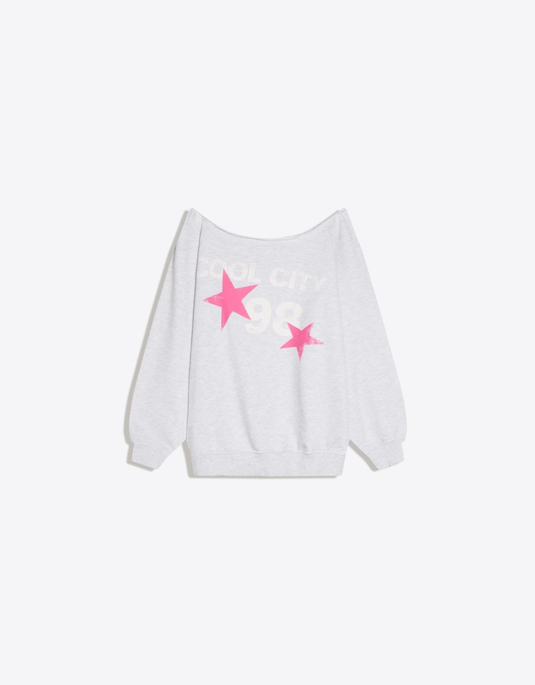 Асимметричная толстовка с принтом