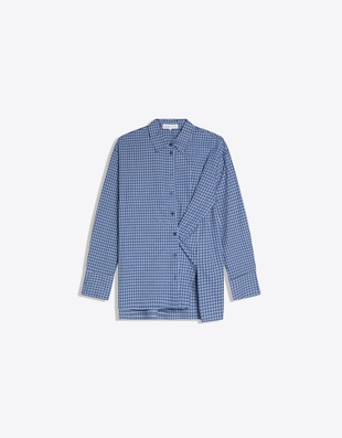 Рубашка с длинными рукавами и запахом на пуговицах- Заказать в России