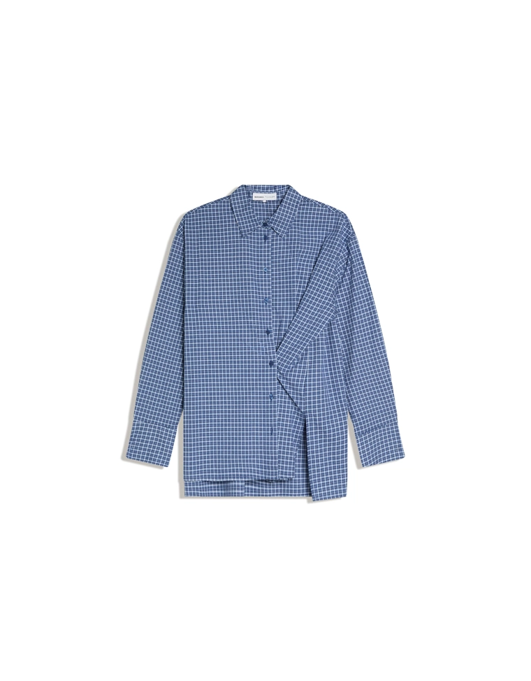 Рубашка с длинными рукавами и запахом на пуговицах