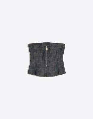 Джинсовый топ из рельефной ткани- Заказать в России