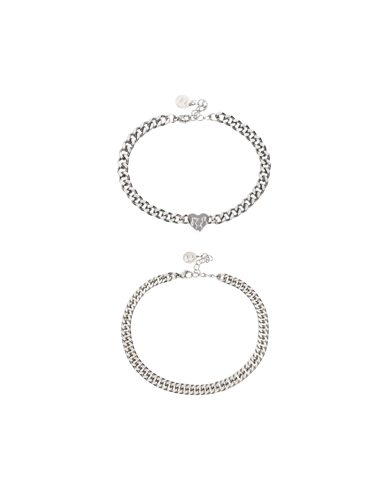 Набор из 2 стальных браслетов