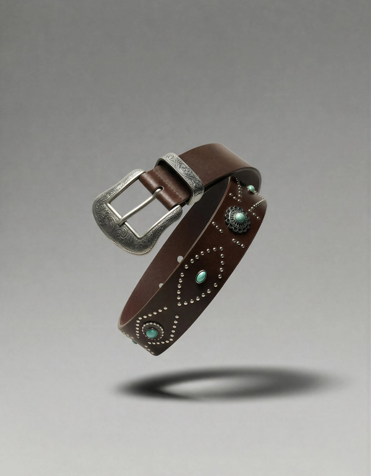 Ремень со стразами