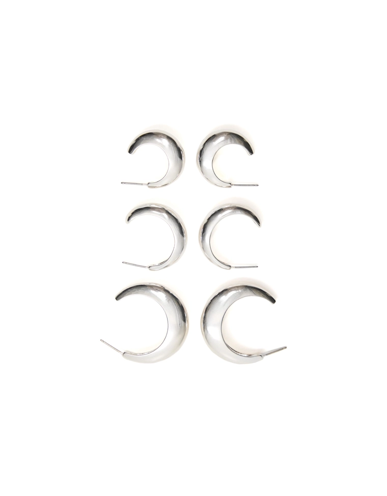 Набор из 3 пар серег-колец