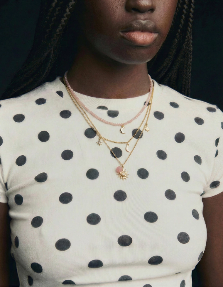 Набор из 3 цепочек с бусинами