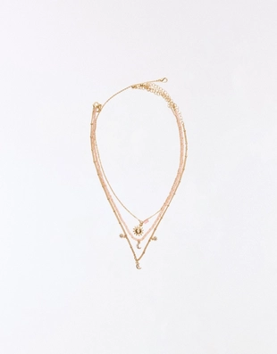 Набор из 3 цепочек с бусинами- Заказать в России