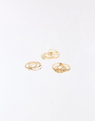 Набор из 9 колец со стразами- Заказать в России