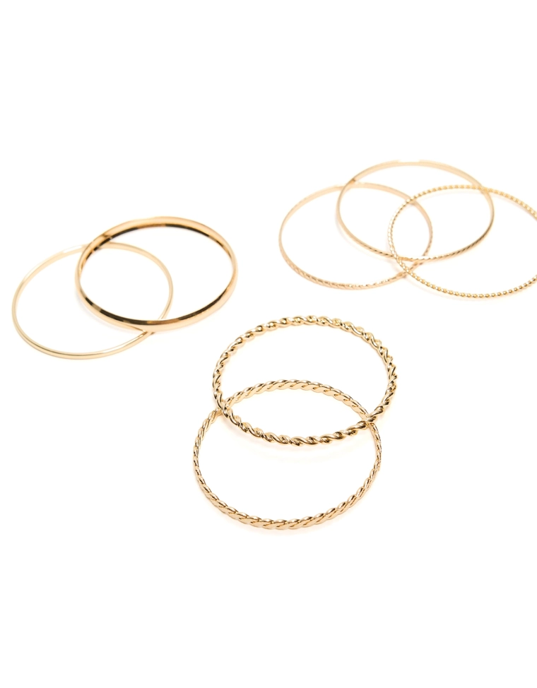 Набор из 7 тонких браслетов