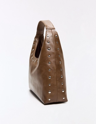 Сумка-мешок из искусственной кожи с заклепками- Заказать в России