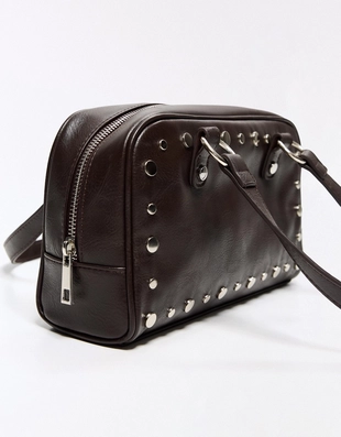 Сумка-боулинг с заклепками- Заказать в России