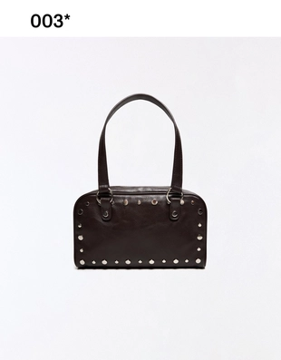 Сумка-боулинг с заклепками- Заказать в России