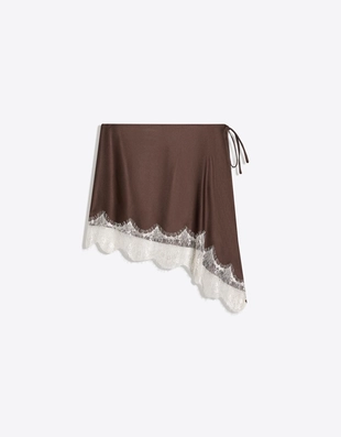 Юбка-парео с кружевом- Заказать в России