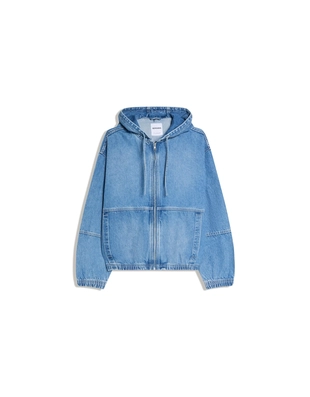 Джинсовая куртка с капюшоном- Заказать в России