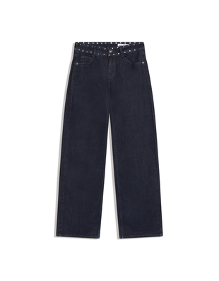 Джинсы свободного кроя с низкой посадкой и заклепками- Заказать в России