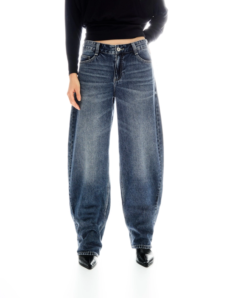 Джинсы baggy barrel с низкой посадкой