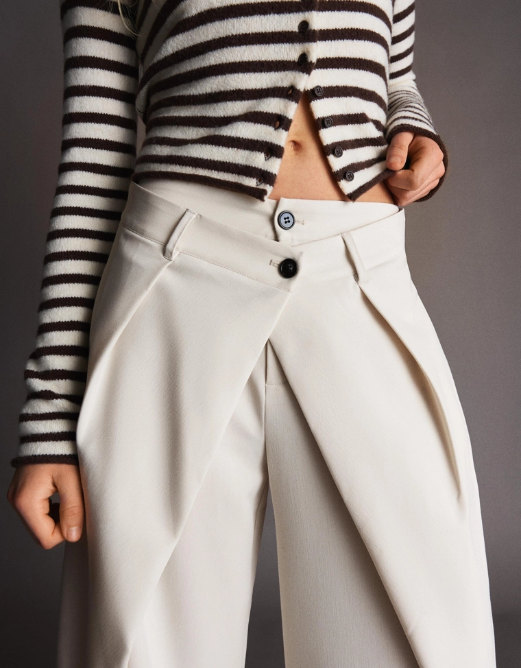 Брюки barrel со складками