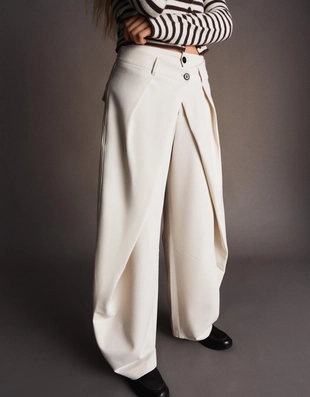 Брюки BARREL со складками- Заказать в России