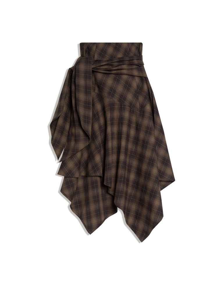 Юбка миди с принтом и завязками