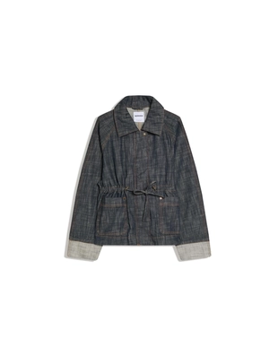 Объемная джинсовая куртка с рельефным узором- Заказать в России