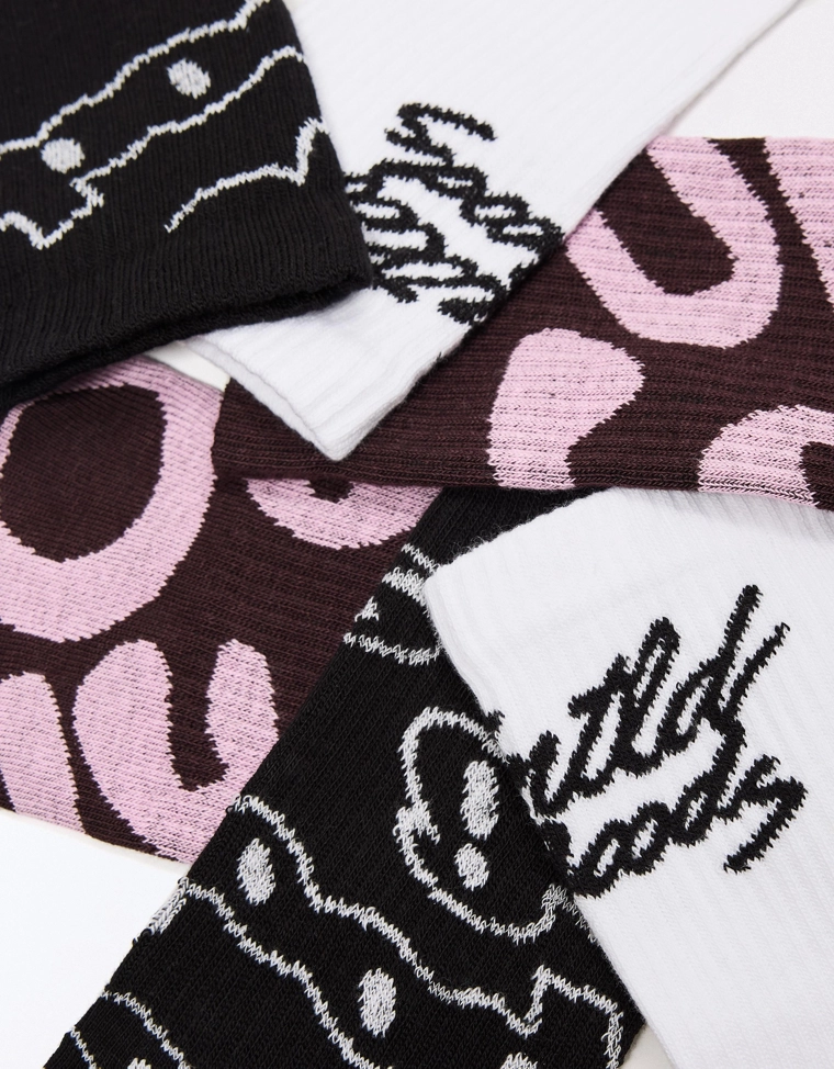 Набор из 3 пар носков с принтом