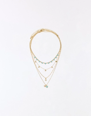 Набор из четырех ожерелий со стразами- Заказать в России