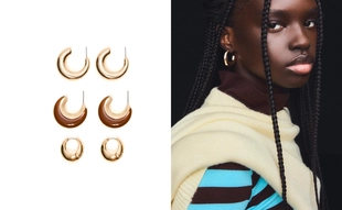 Набор из 3 пар серег с эффектом смолы- Заказать в России