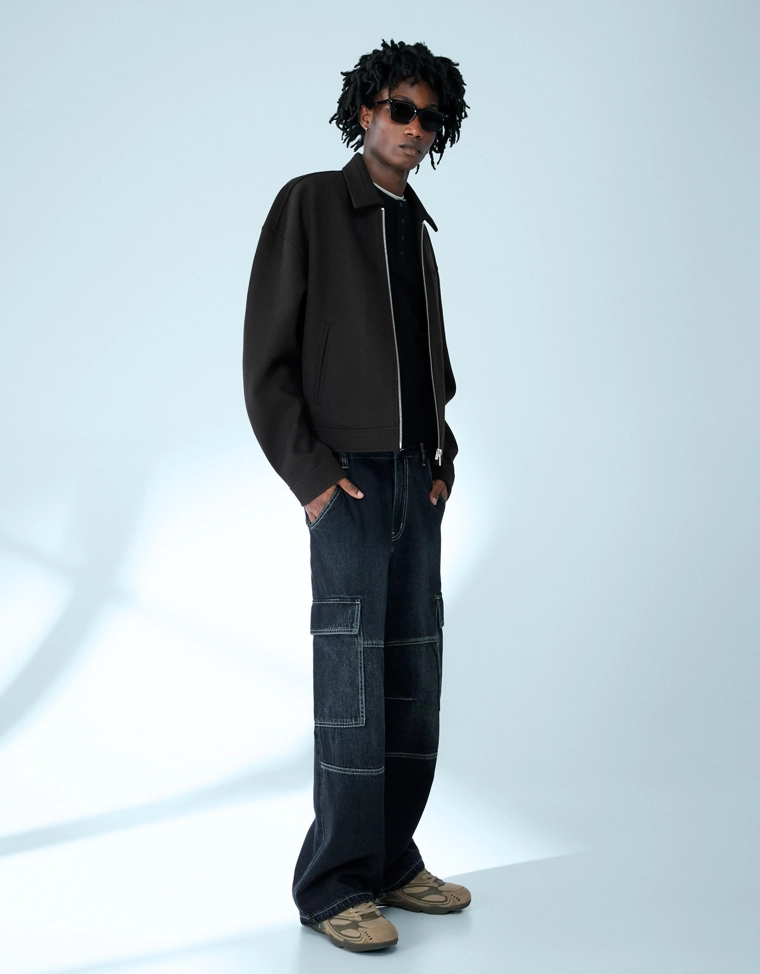 Куртка из фетра на молнии