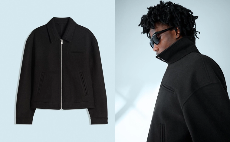 Куртка из фетра на молнии