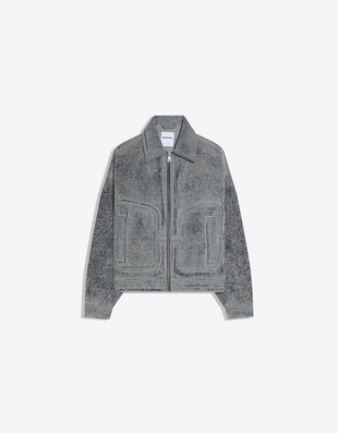 Джинсовая куртка с рельефным узором- Заказать в России