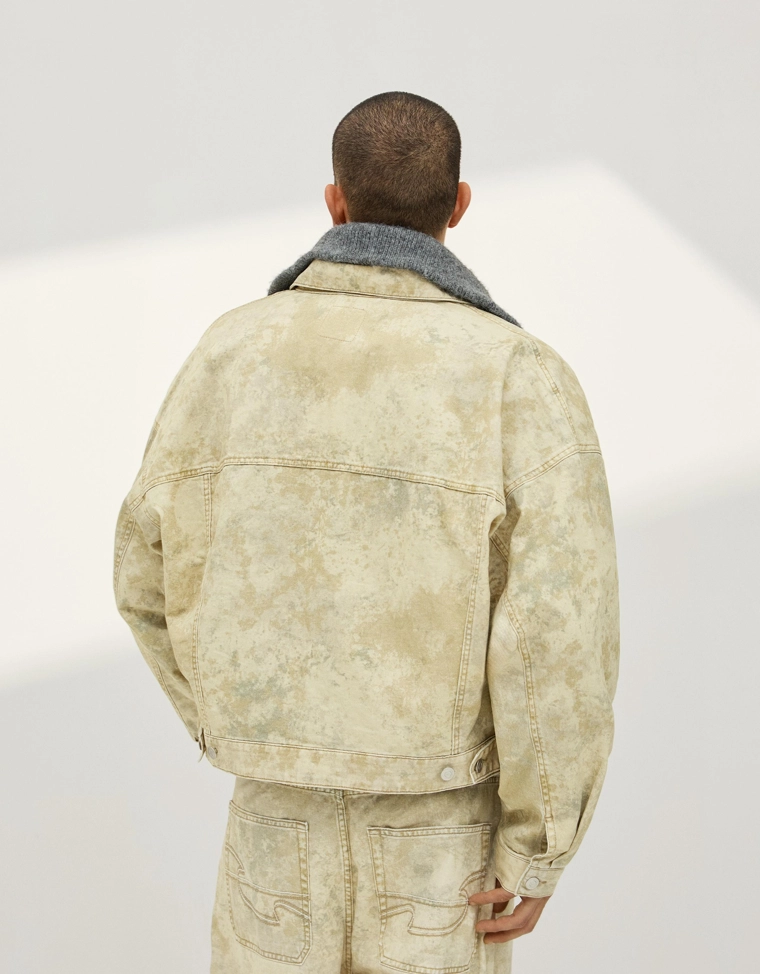 Джинсовая куртка с принтом