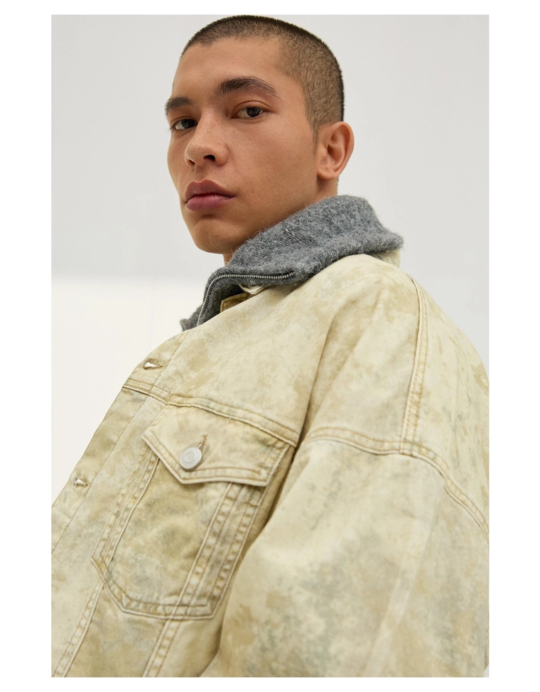 Джинсовая куртка с принтом